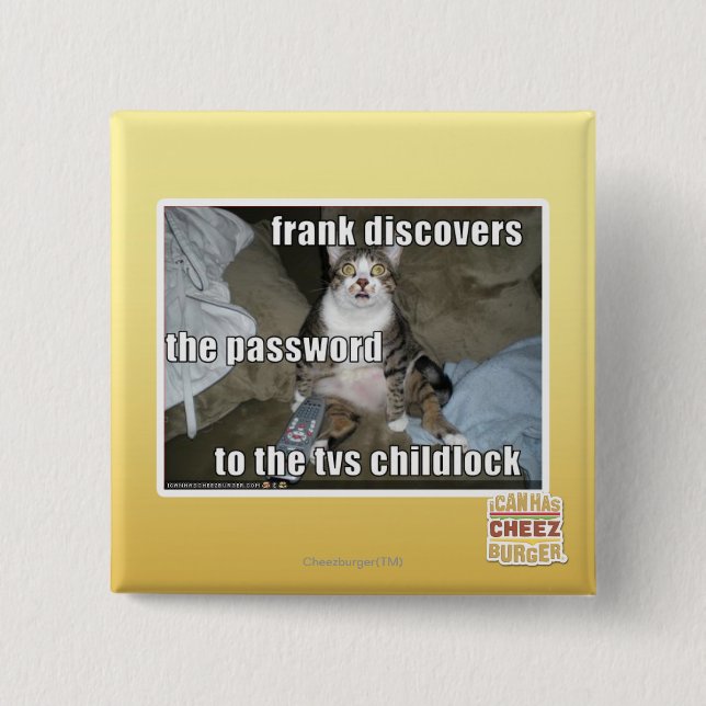 TV Childlock 15 Cm Square Badge (Front)