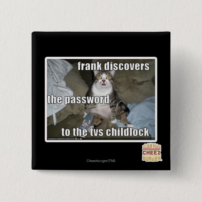 TV Childlock 15 Cm Square Badge (Front)