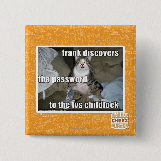 TV Childlock 15 Cm Square Badge (Front)