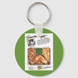 TV Dinner Retro Keychain
