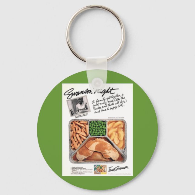 TV Dinner Retro Keychain (Front)