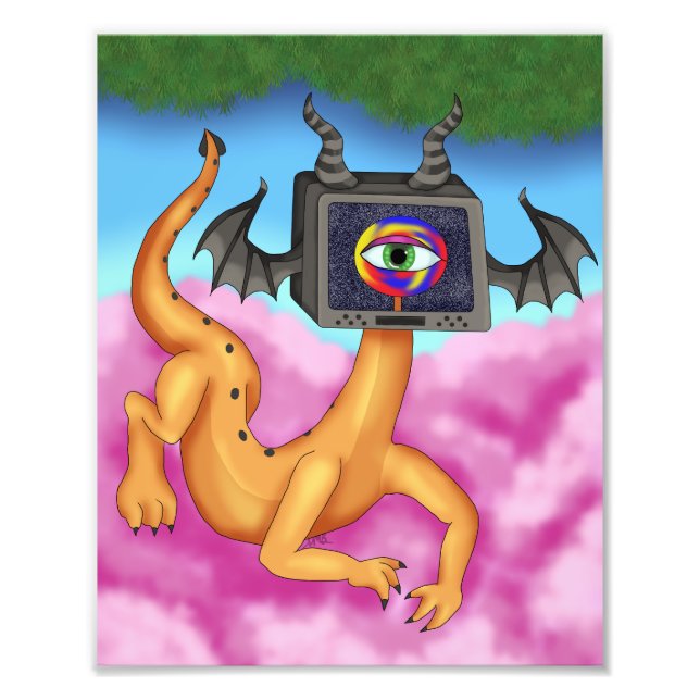 TV Dragon Pop Print (Front)