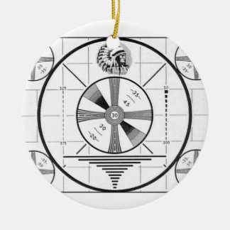 TV Indian Head Test Pattern Ceramic Tree Decoration