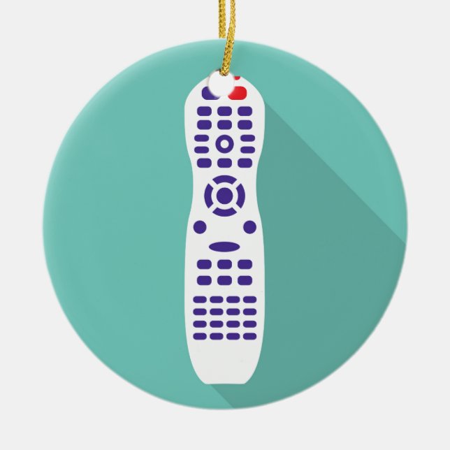 TV remote Ceramic Tree Decoration (Front)