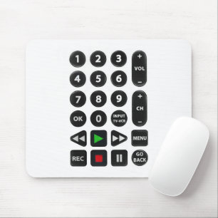 TV Remote with VCR Button   Mouse Pad