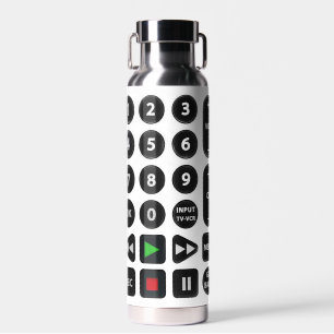 TV Remote with VCR Button Water Bottle