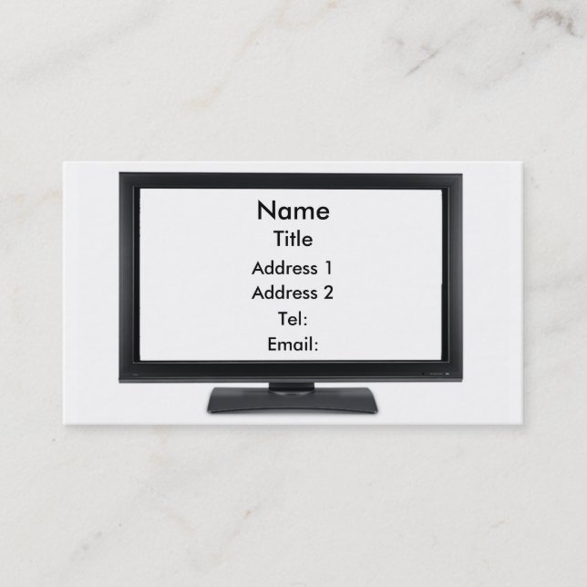 TV Screen-01 Business Card (Front)