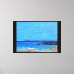 TV screen Dana point harbour painting / print
