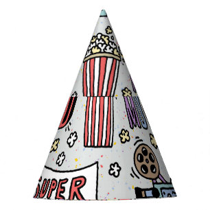 TV Series Doodles: Funny Vintage Set. Party Hat