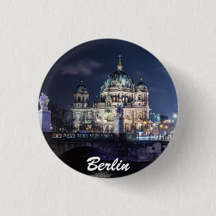 TV tower and Berlin Cathedral in Berlin, Germany 3 Cm Round Badge