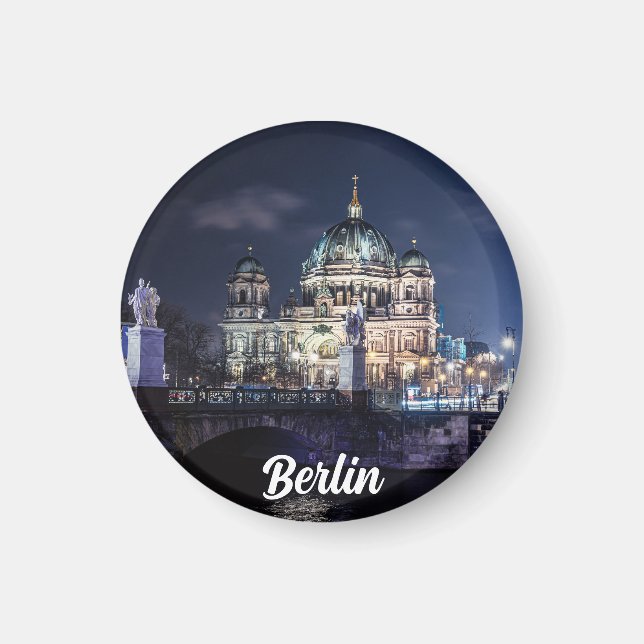 TV tower and Berlin Cathedral in Berlin, Germany Magnet (Front)