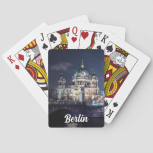TV tower and Berlin Cathedral in Berlin, Germany Playing Cards