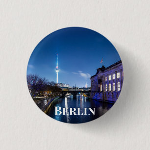 TV tower and museum island in Berlin, Germany 3 Cm Round Badge