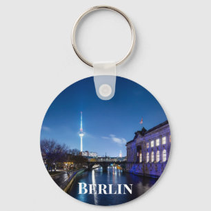 TV tower and museum island in Berlin, Germany Key Ring