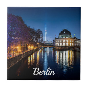 TV tower and museum island in Berlin, Germany Tile