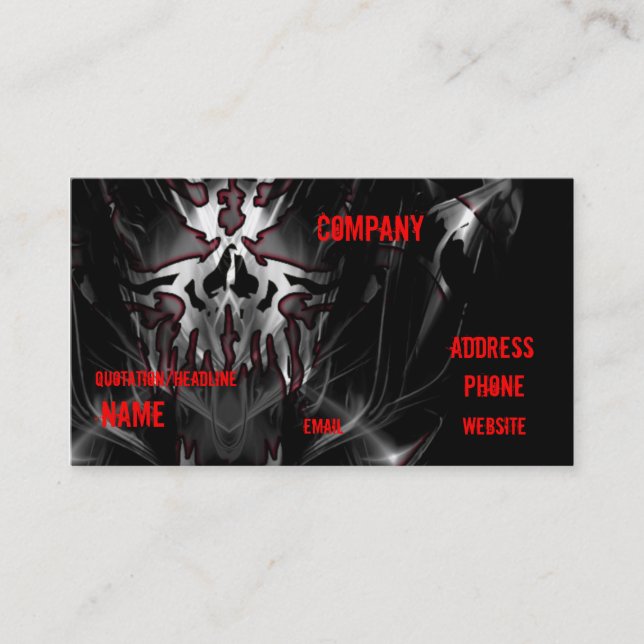 TVC-Designs Skull Business Card Design (Front)