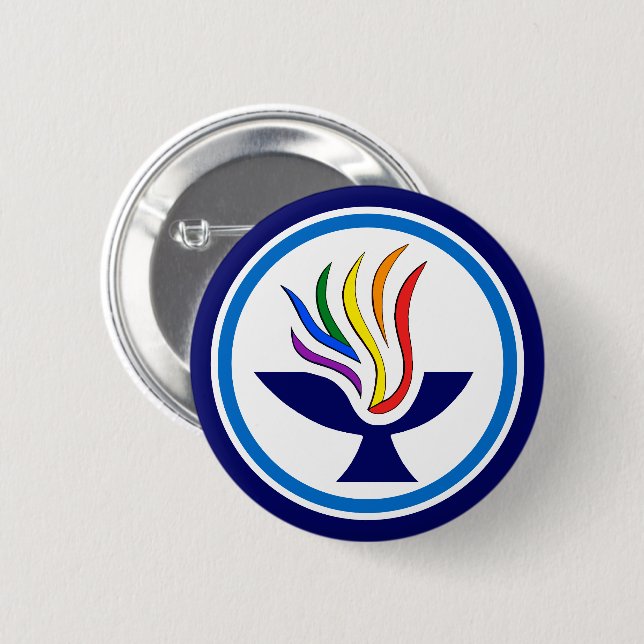 TVUUC Chalice Logo 6 Cm Round Badge (Front & Back)