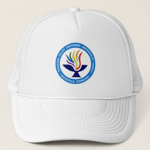 TVUUC Chalice Logo Medium Blue Circle Trucker Hat
