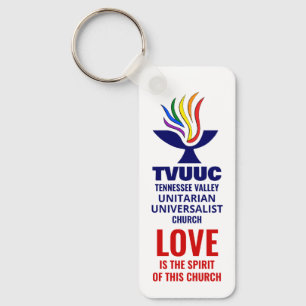 TVUUC Chalice Logo Symbol, Love is the Spirit Key Ring