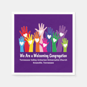 TVUUC - Hands & Hearts - Welcoming Napkin
