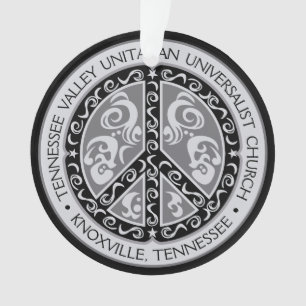 TVUUC Peace Sign Car Mirror Hanging Ornament