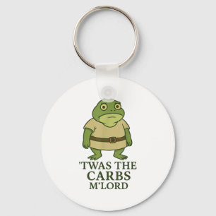 Twas The Carbs Mlord Funny Frog Meme Mediaeval Key Ring