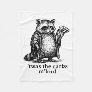 Twas The Carbs Mlord Meme Gift Men Women Kid Funny Fleece Blanket