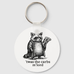 Twas The Carbs Mlord Meme Gift Men Women Kid Funny Key Ring