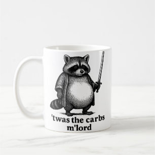 TWAS The Carbs M'Lord Racoon Mediaeval Trash Pa Coffee Mug