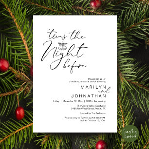 'Twas The Night Before Black Rehearsal Dinner Invitation