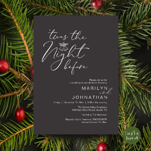 'Twas The Night Before Charcoal Rehearsal Dinner Invitation