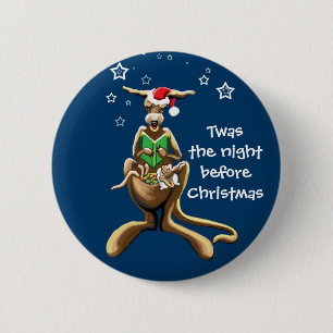 Twas the night before Christmas 6 Cm Round Badge