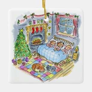 Twas the Night before Christmas Ceramic Ornament