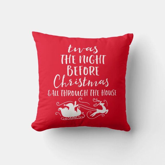 Twas The Night Before Christmas Cushion (Front)