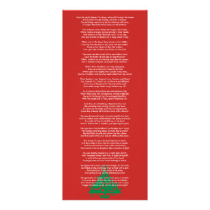 Twas The Night Before Christmas Famous Poem Rack Card