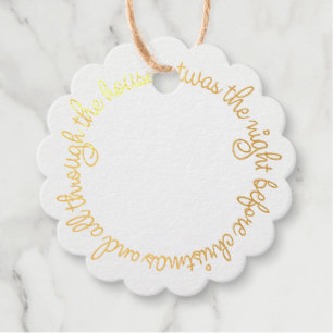 twas the night before Christmas Favour Tags
