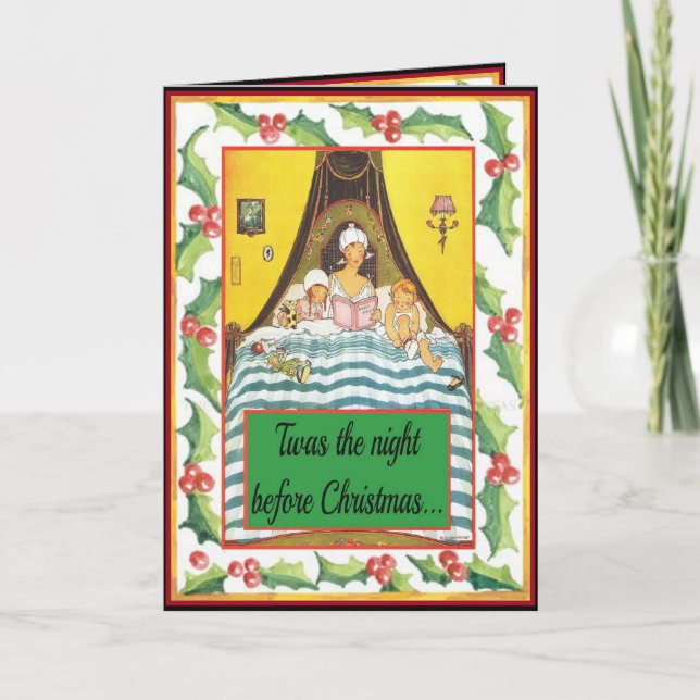 Twas the Night Before Christmas Holiday Card (Front)