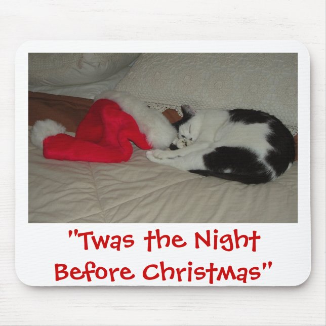 Twas the Night before Christmas Kitten Mouse Pad (Front)