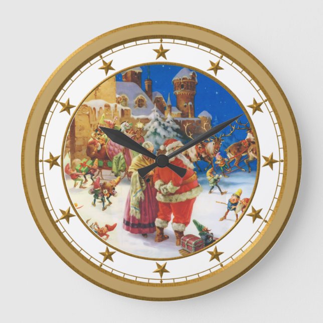'Twas the Night Before Christmas Large Clock (Front)