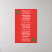 Twas the Night Before Christmas Poem Canvas