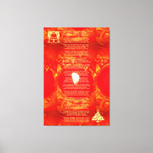 Twas the Night Before Christmas Poem Red Candle Canvas Print