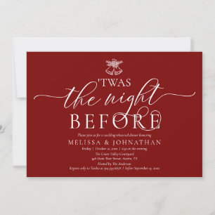 Twas The Night Before Classy Rehearsal Dinner Invitation
