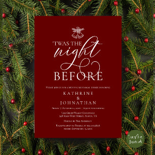 'Twas The Night Before Classy Rehearsal Party Invitation