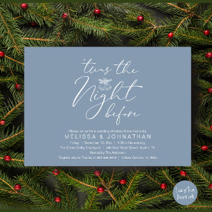 'Twas The Night Before Dusty Blue Rehearsal Dinner Invitation