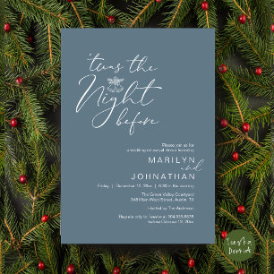 'Twas The Night Before Dusty Blue Rehearsal Dinner Invitation
