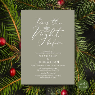 'Twas The Night Before Eucalyptus Rehearsal Dinner Invitation