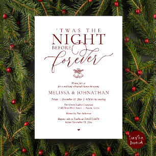 'Twas The Night Before Forever Rehearsal Dinner Invitation