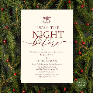 'Twas The Night Before Mistletoe Rehearsal Dinner Invitation