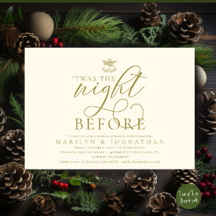 'Twas The Night Before Mistletoe Wedding Bells Invitation