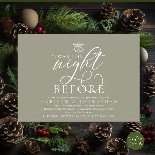 'Twas The Night Before Mistletoe Wedding Bells Invitation
